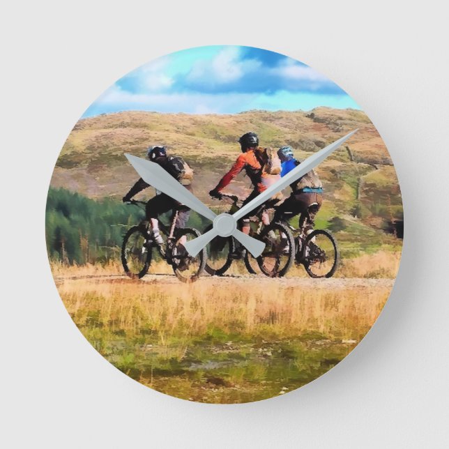 MOUNTAIN BIKING ROUND CLOCK (Front)