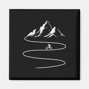 Mountain Biking Scenic Climb Winding Trail Adventu Magnet