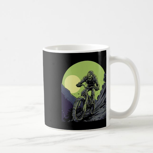 Mountain Biking Skeleton Monster Awesome Comic Ill Coffee Mug (Right)