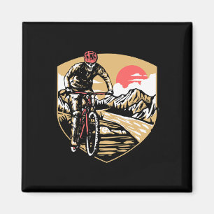 Mountain Biking Skeleton Skull Mtb Vintage Outdoor Magnet