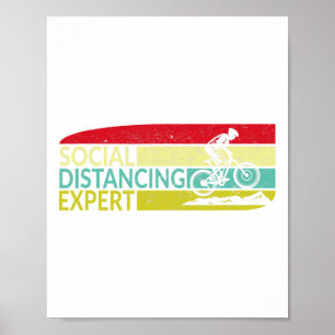 Mountain Biking Social Distancing Expert Cycling R Poster