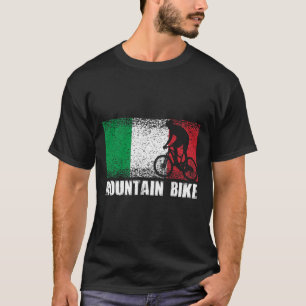 Mountain Biking Sport, Italy Flag, Italian Bicycle T-Shirt