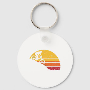 Mountain Biking Sunset Bike Rider Cycling Adventur Key Ring