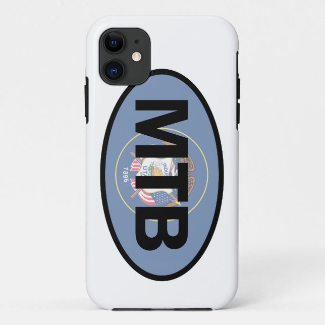 Mountain Biking Utah Flag Case-Mate iPhone Case (Back)