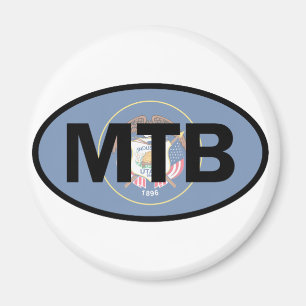 Mountain Biking Utah Flag Magnet