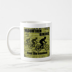 Mountain biking vintage coffee mug