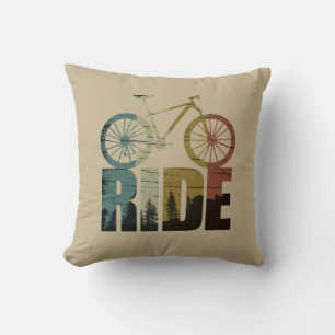 Mountain biking vintage cushion