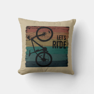 Mountain biking vintage cushion