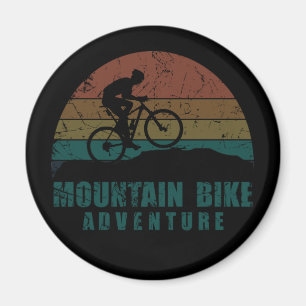 Mountain biking vintage magnet