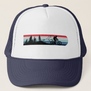 Mountain biking vintage trucker hat