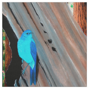 Mountain Blue Bird Fabric