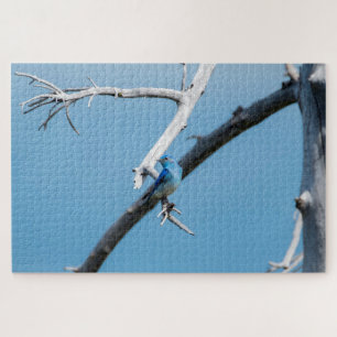 Mountain Blue Bird Jigsaw Puzzle