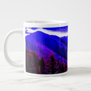 Mountain Blue Majesty Abstract Coffee Cup