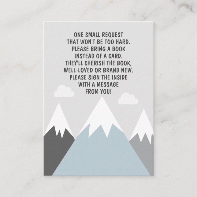 Mountain Book Request Card  Adventure Awaits (Front)