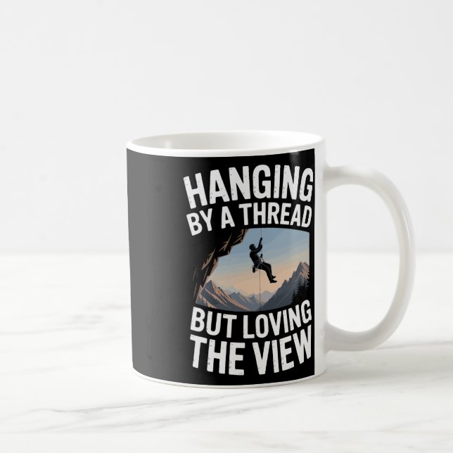 Mountain Bouldering Funny Rock Climbing  Coffee Mug (Right)