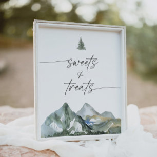 Mountain Boy Baby Shower Sweets and Treats Sign