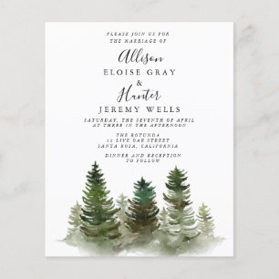 Mountain Budget Wedding Invitation  Flyer