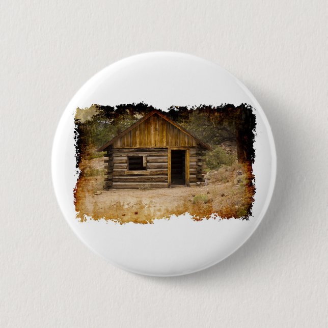 Mountain Cabin 6 Cm Round Badge (Front)