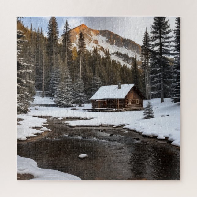 MOUNTAIN CABIN jigsaw puzzle (Vertical)