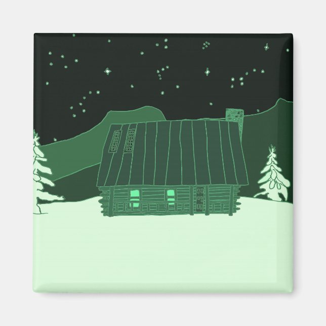 Mountain Cabin magnet (Front)