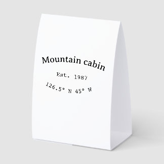 Mountain cabin s. Date year custom coordinates add