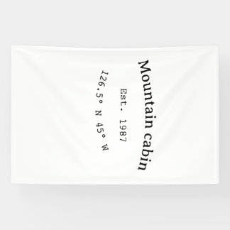 Mountain cabin s. Date year custom coordinates add Banner
