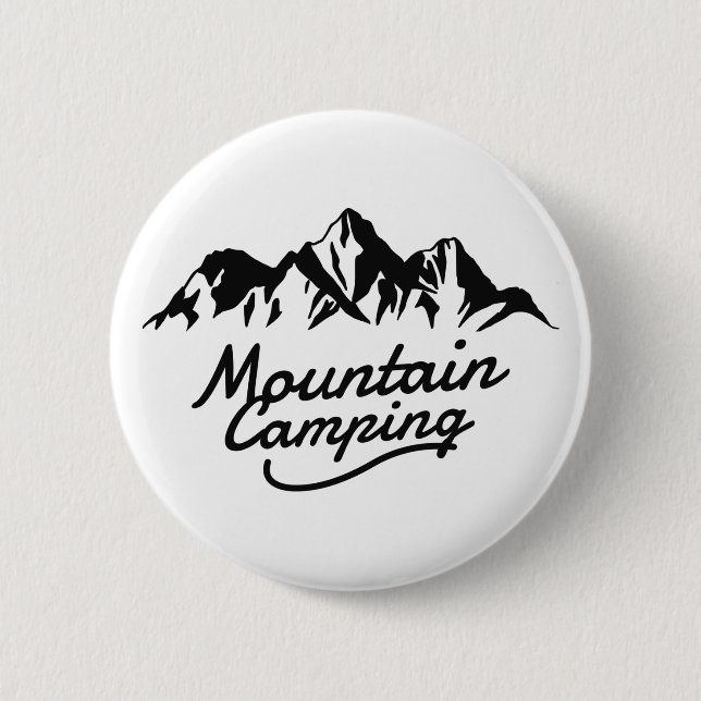 Mountain Camping 6 Cm Round Badge (Front)