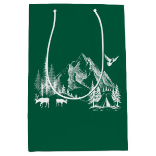 Mountain Camping Adventure Wilderness Nature Medium Gift Bag