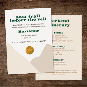 Mountain Camping Bachelorette Weekend Invitation