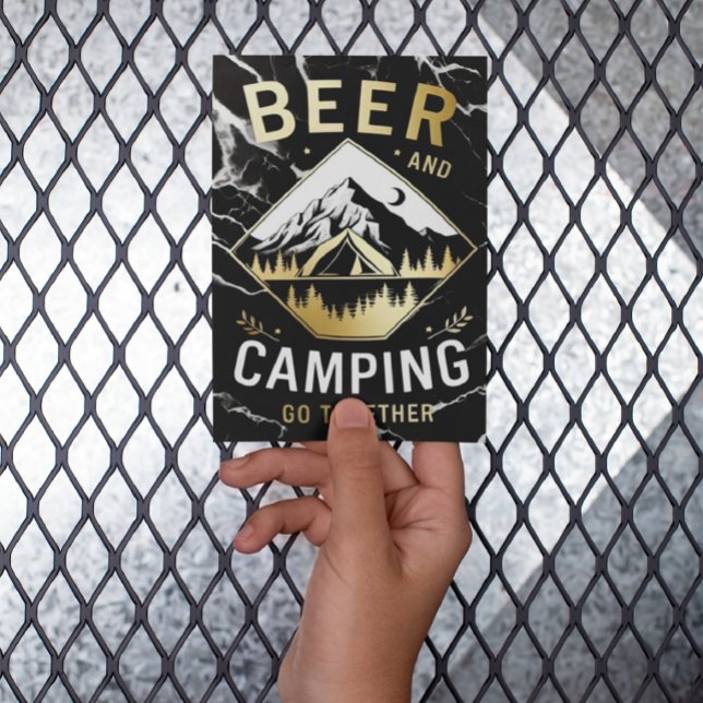 Mountain Camping & Beer Postcard (Creator Uploaded)
