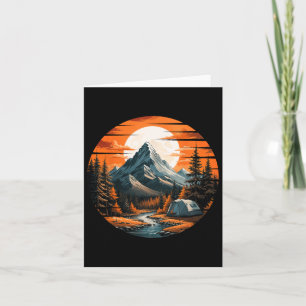 Mountain Camping Hiking Outdoor Nature Forest Mens Card