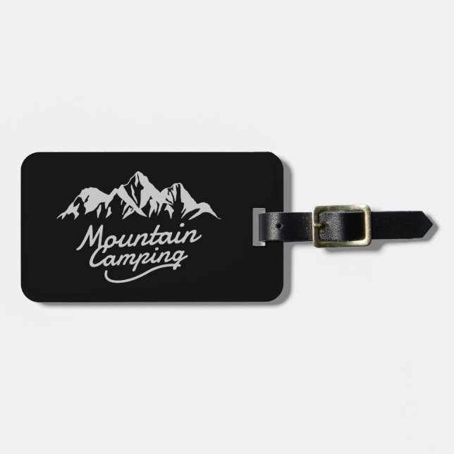 Mountain Camping Luggage Tag (Front Horizontal)