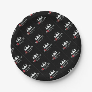 mountain camping paper plate