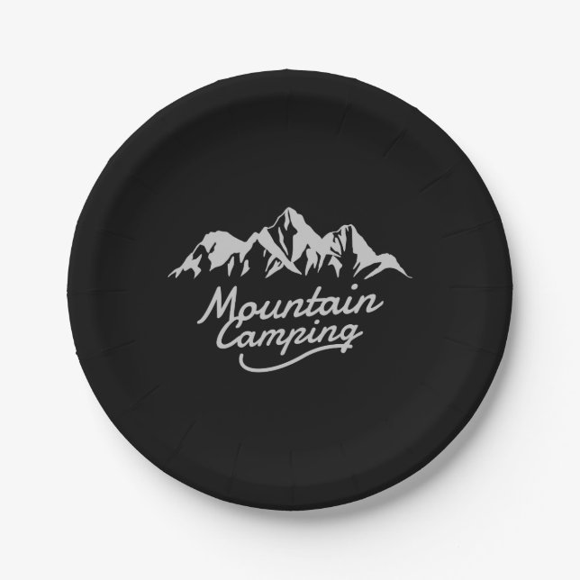 Mountain Camping Paper Plate (Front)