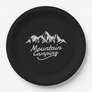 Mountain Camping Paper Plate