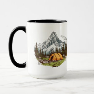 Mountain camping scene Nature Mug