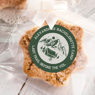 Mountain Camping Weekend Bachelorette Classic Classic Round Sticker