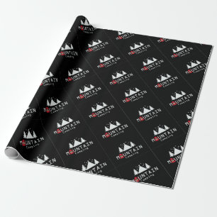 mountain camping wrapping paper