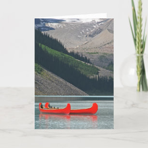 Mountain Canoes Blank Inside Greeting Card