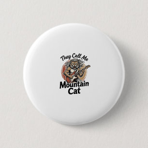 Mountain Cat Vintage Engraving Rock Graphic Tee_1 6 Cm Round Badge