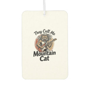 Mountain Cat Vintage Engraving Rock Graphic Tee_1 Car Air Freshener
