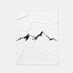 Mountain Chain Vintage Design Climbing Hiking Skii Fleece Blanket