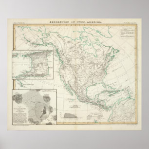 Mountain chains in North America Poster