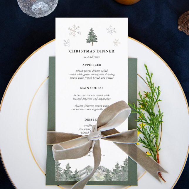Mountain Christmas Dinner Party Menu (Creator Uploaded)