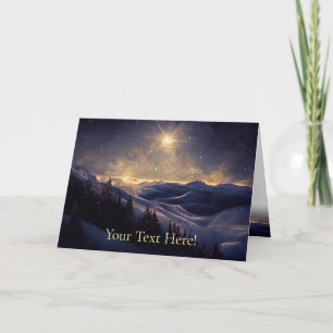 Mountain Christmas Star Holiday Card