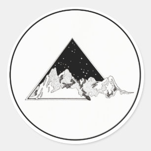 Mountain Classic Round Sticker