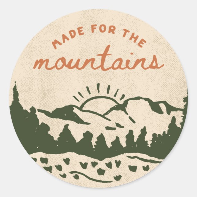 Mountain Classic Round Sticker (Front)