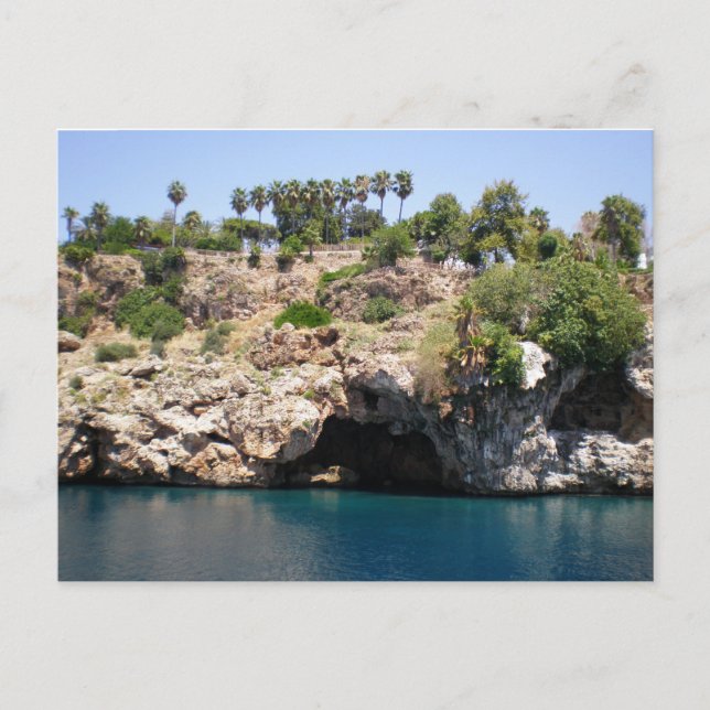 Mountain cliffs with Mediterranean sea Postcard (Front)