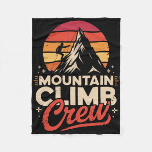 Mountain Climb Crew Adventure Enthusiasts Outdoor Fleece Blanket