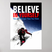 Mountain Climber Believe in Yourself